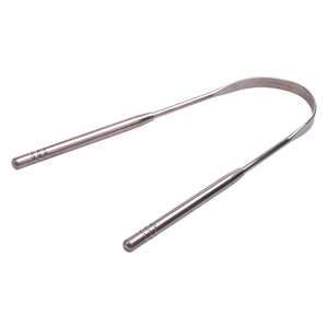 Profesional de acero inoxidable eliminar el mal aliento con la lengua de la barredora la lengua limpiador raspador - Product Image 3