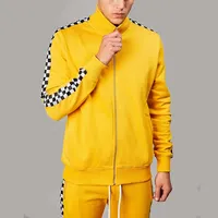 Survêtement vêtements personnalisés pour hommes, hip-hop, jaune, sweat-shirt à capuche, uni, 2020