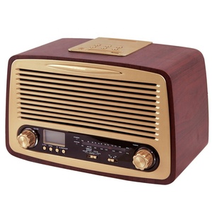 Commercio all'ingrosso <span class=keywords><strong>Vintage</strong></span> Antico di Legno Retro Radio Sveglia con DEVIAZIONE STANDARD TF del USB MP3 del Giocatore di Musica - Product Image 1