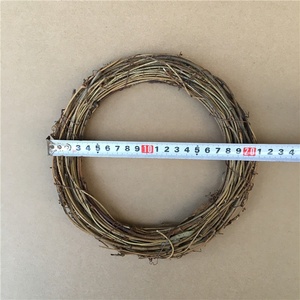 F-4255 Naturel Vigne Rotin Couronnes Anneau Cercle <span class=keywords><strong>De</strong></span> Noël Tenture Murale - Product Image 3