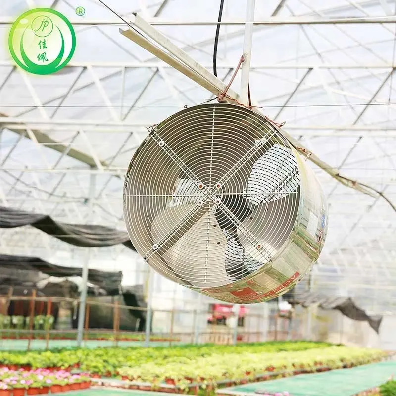 Serre agricole ventilatore per la circolazione dell'aria all'interno