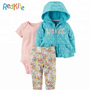 Chine usine pas cher 3 pcs organique coton bébé vêtements vêtements ensemble - Product Image 1