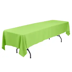 Billige Polyester Tischdecke für Hochzeit Bankett Tischdecke Tischdecke rechteckige Tischwäsche-Apple Green