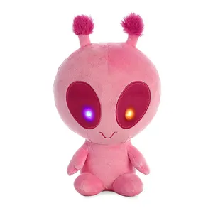 Hochwertige Baby Plüsch Soft Doll Light Up Pink Alien Plüsch tier