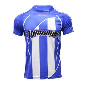 Kaus Olahraga Pria Jersey Rugby Grosir Murah Cetakan Sublimasi Kaus Rugby Kustom