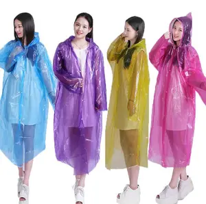 Fietsen Reizen Draagbare Verdikte Wegwerp Regenkleding Drukknoop Regenjas Poncho Volwassen Regenjas