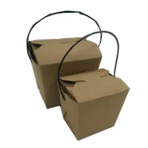 Tomar la caja de fideos biodegradable caja de papel de alimentos