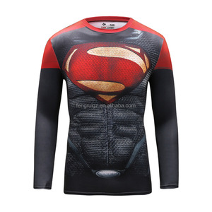 poliéster Deporte Camiseta/camiseta de superhéroe Marvel vengadores <span class=keywords><strong>Super</strong></span> Héroes <span class=keywords><strong>Superman</strong></span> hombre de compresión tes superior - Product Image 2