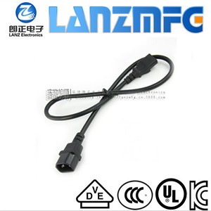 2 pies 14AWG Cable de alimentación retráctil C13 a C14 Cable Premium Cables de extensión - Product Image 5