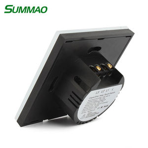 Templado de vidrio de 100-250 V AC 4 forma eléctrica casa de vidrio inteligente Interruptor táctil <span class=keywords><strong>app</strong></span> - Product Image 2