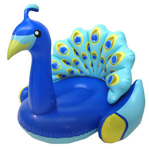 PVC de alta calidad de bebé asiento inflable jinete <span class=keywords><strong>piscina</strong></span> flotador <span class=keywords><strong>con</strong></span> pavo real de impresión - Product Image 1
