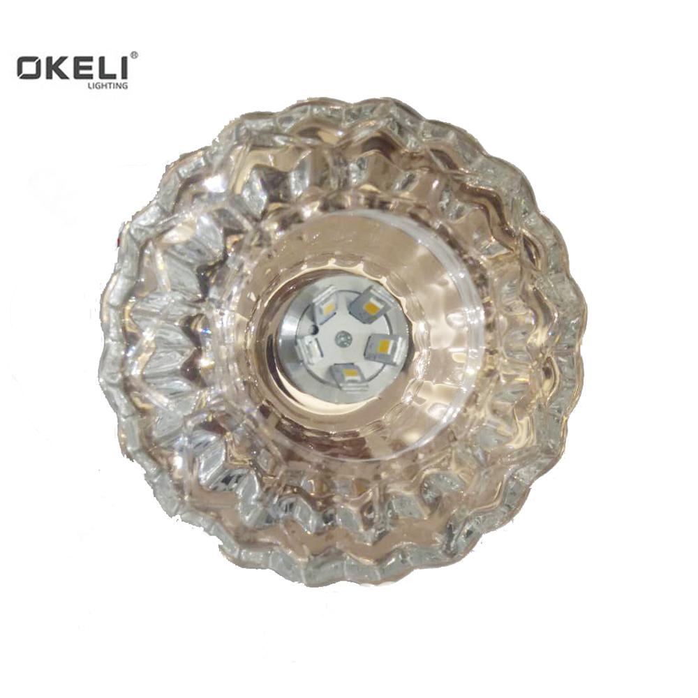 OKELI Decorative Fancy crystal SPot light in SMD 2835 Pineapp shape recessed down light LED
