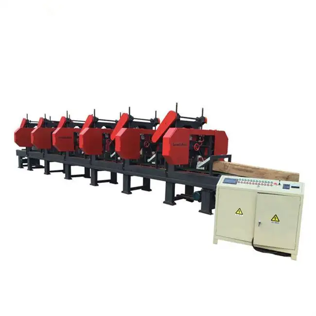 Center Wheel Design Multiple Heads Horizontal Wood Saw Machines Band Saw Machine Bandsaw Sawmill For Cutting AAC Block