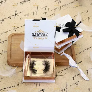 3D Faux Mink Eyelashes 25 mm Mink Lashes Own Logo custom eyelash packaging