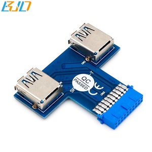 Dual 2 Port USB3.0 Adapter External Connector für Mainboard, 2 USB3.0 Typ A Buchse auf 20-pin (19-pin) Weibliche Header - Product Image 2