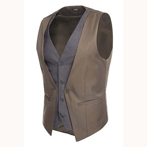 Bottoni per vestiti Slim Fit camicia formale per gli uomini Business Suit di alta qualità 3 pace Suit Mens - Product Image 2