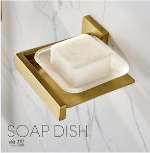 Wall Mount Five-piece Stainless Steel Gold <strong>Bathroom</strong> <strong>Accessory</strong> <strong>Set</strong> with Soap Dishes and Towel Bar for Home <strong>Bathroom</strong> - Product Image 4