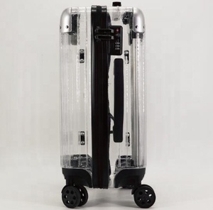 Nhôm mang hộp kéo thanh nhôm vali nhôm trong suốt <span class=keywords><strong>PP</strong></span> Mang trường hợp với xe đẩy và bánh xe - Product Image 4