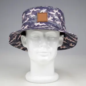 定制宽边帽檐帽男士桶帽与字符串和太阳遮阳帽子