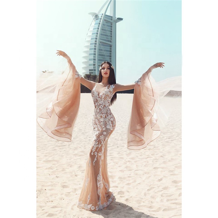 Sexy Saudi Arabian Party Dress - Crystal Flower Bodycon Sexy Saudi Arabian Party Dress - Crystal Flower Bodycon