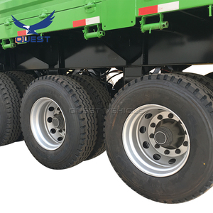 3 ejes 60 toneladas de <span class=keywords><strong>ganado</strong></span> de carga a granel de transportables Semi camión cerca de tri-eje Semi remolque - Product Image 4