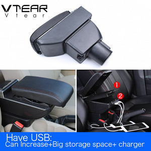 Vtear-reposabrazos con carga USB, caja de almacenamiento de doble capa, apoyabrazos de contenido de tienda Central, <span class=keywords><strong>accesorios</strong></span> 05-08 <span class=keywords><strong>para</strong></span> <span class=keywords><strong>Hyundai</strong></span> <span class=keywords><strong>Getz</strong></span> - Product Image 4