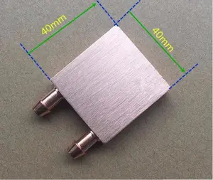 Saf bakır CPU su soğutma bloğu 40*40*10mm sıvı soğutucu su bloğu radyatör GPU CPU için soğutucu