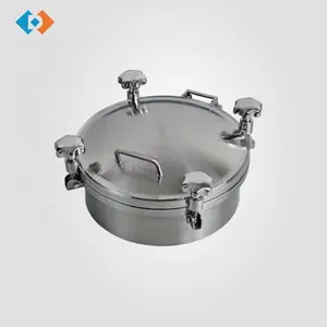 SS304 sanitary stainless steel pressure round manhole cover tank manway