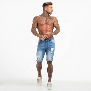 Nuovo Arrivo di Estate Blu Strappato Stretch Mutanda Calda Denim Brevi <span class=keywords><strong>Jeans</strong></span> Da <span class=keywords><strong>Uomo</strong></span> - Product Image 2