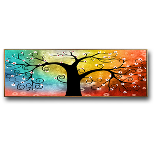 Fleurs Et D'arbres Bateau Bâtiment 5 Peintures Rectangle Eau de <span class=keywords><strong>Paysage</strong></span> Toile <span class=keywords><strong>Peinture</strong></span> Murale Art - Product Image 3