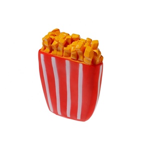 En gros Rouge Simulation Français Frites Bite résistant Grinçantes Pet Chien Jouets Avec Bande <span class=keywords><strong>Blanche</strong></span> - Product Image 1