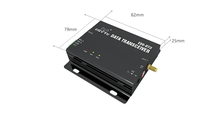 Módulo transceptor Rf de larga distancia, 433mhz, 37dBm, Lora, DTU, Rtu, datos de comunicación Ethernet, rs232 a rs485, convertidor modbus rtu