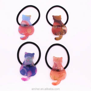 Nuevo accesorios para el cabello de la hoja de acrílico de pelo de gato bandas <span class=keywords><strong>HA</strong></span>-095 - Product Image 1