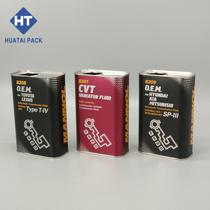 Lata de aceite de motor cuadrada de 1L, fabricante de latas de aceite de motor de estilo F de revestimiento, latas oblonas - Product Image 3