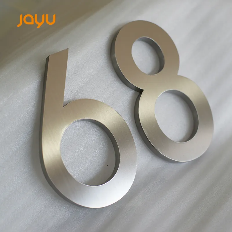 High quality stainless steel brush house number fabricate metal letter