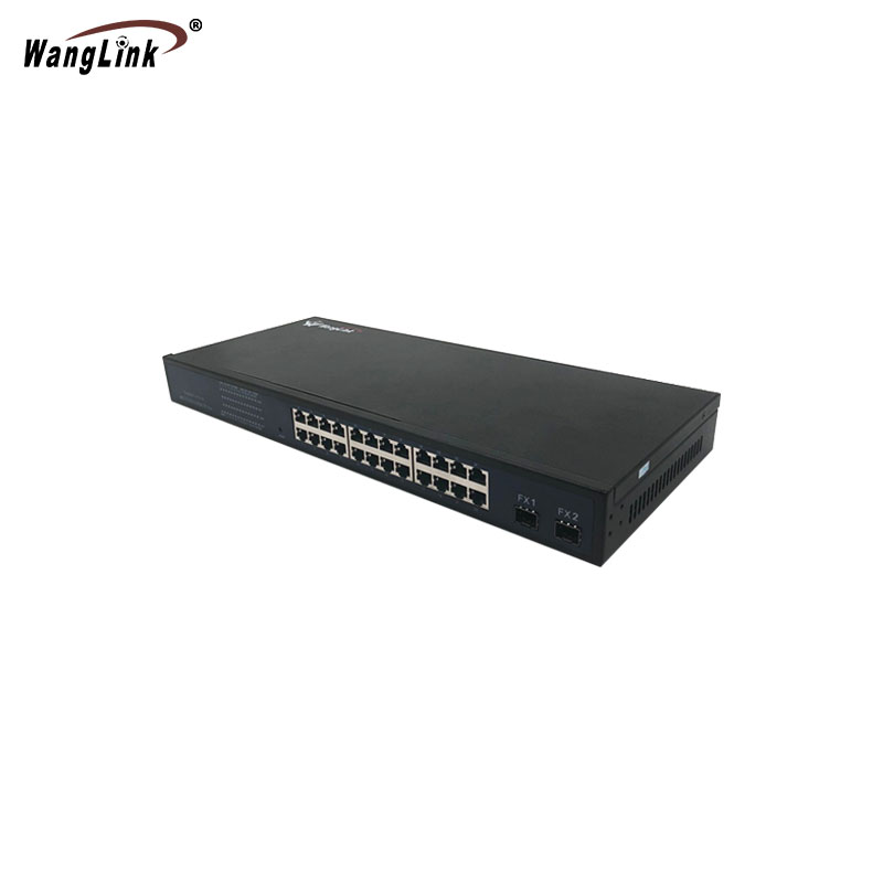 Быстрая скорость передачи Ethernet 24 RJ45 10/100/1000 Мбит/с порт с 2 гигабитных волоконно-оптический порт коммутатора Ethernet