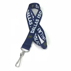 custom polyester heat transfer label lanyards with logo attached accessories