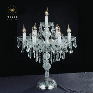 Europeo Maria cristallo LED candelabri grande lampada da scrivania E14 Base Custom dimensione imballaggio tavolo di nozze illuminazione AC potenza - Product Image 1