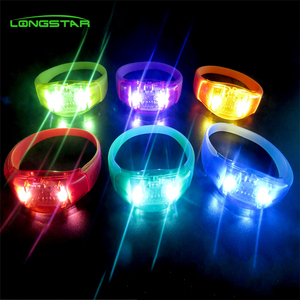 <span class=keywords><strong>Gran</strong></span> concierto de Led de moda logotipo personalizado Led parpadeante pulsera para fiesta - Product Image 6