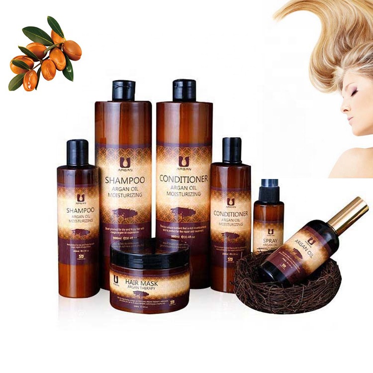 Шампунь с аргановым маслом, кондиционерная серия, маска для волос, спрей для волос