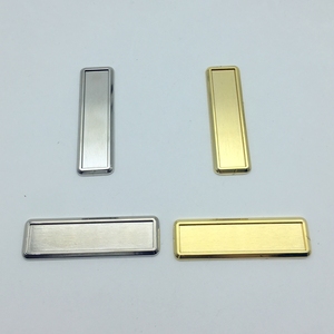 둥근 사각형 사각형 다른 크기 빈 금속 러시아어 배지 - Product Image 5