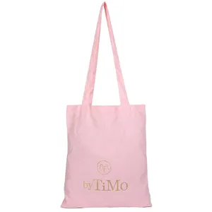 High King Canvas Tote Túi Màu Hồng Cô Gái Dễ Thương Trường Mua Sắm Túi Mỹ Phẩm Có Tay Cầm