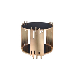 Thép Không Gỉ Khung Bằng Đá Cẩm Thạch Vòng Bảng Bên Sofa Bàn Trà Trung Tâm Bảng - Product Image 2