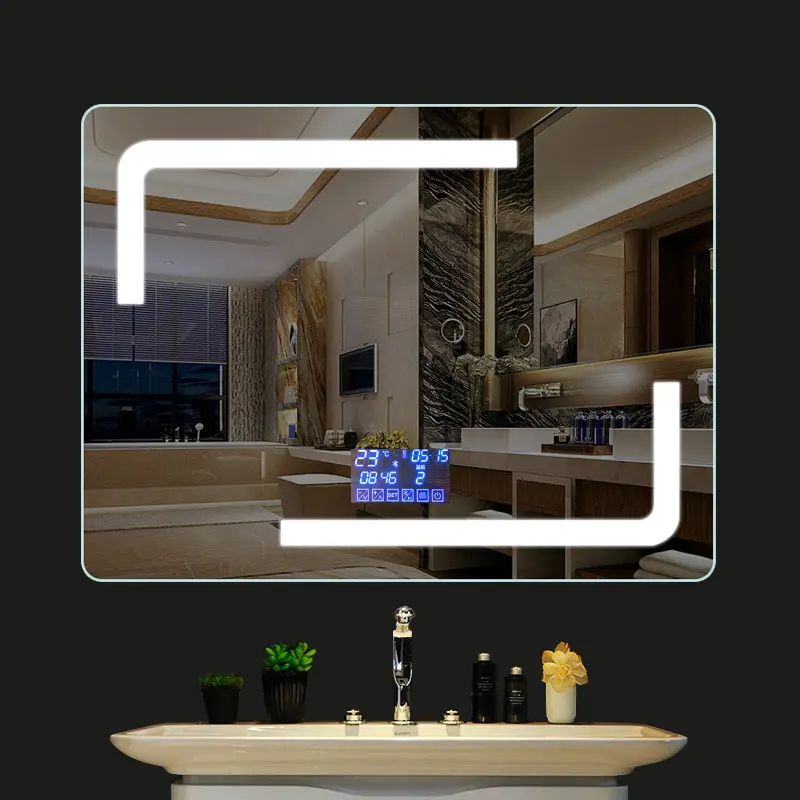 LED-Hintergrund beleuchtung Anti-Fog Smart Touchscreen LED-beleuchteter Badezimmers piegel