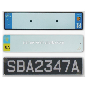 Fábrica de alta seguridad Italia coche aluminio licencia platel Número de aluminio blanco número de licencia placa - Product Image 3