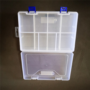 Caja de almacenamiento de plástico PP con 8 compartimentos desmontables de doble capa, forma rectangular - Product Image 4
