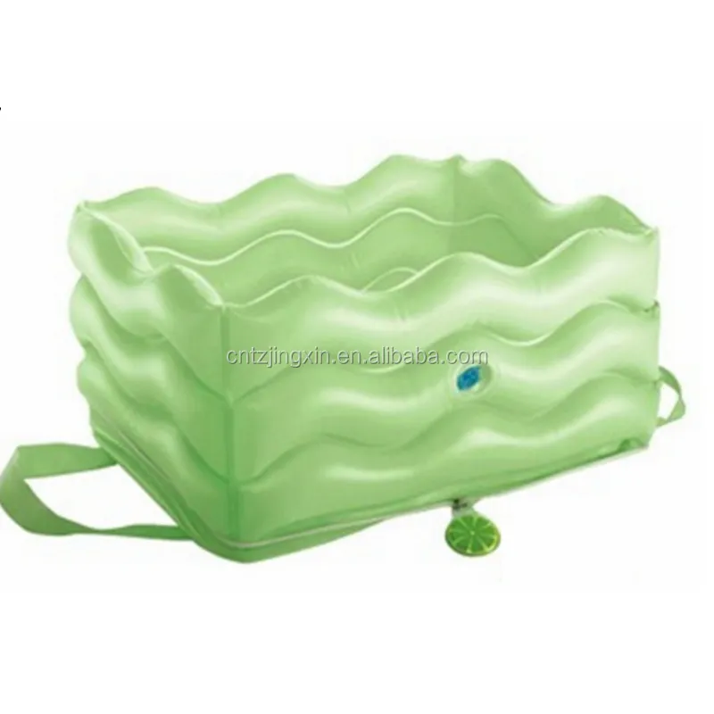 Factory folding inflatable PVC foot spa basin like bag easy to transport and store