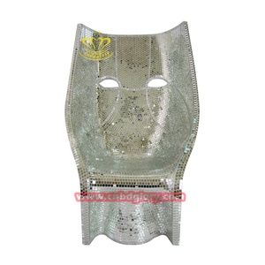 Commercio all'ingrosso interno grottesco Design arte scultura in fibra di vetro mosaico viso sedia in resina artigianato per la decorazione di forma sedie - Product Image 3
