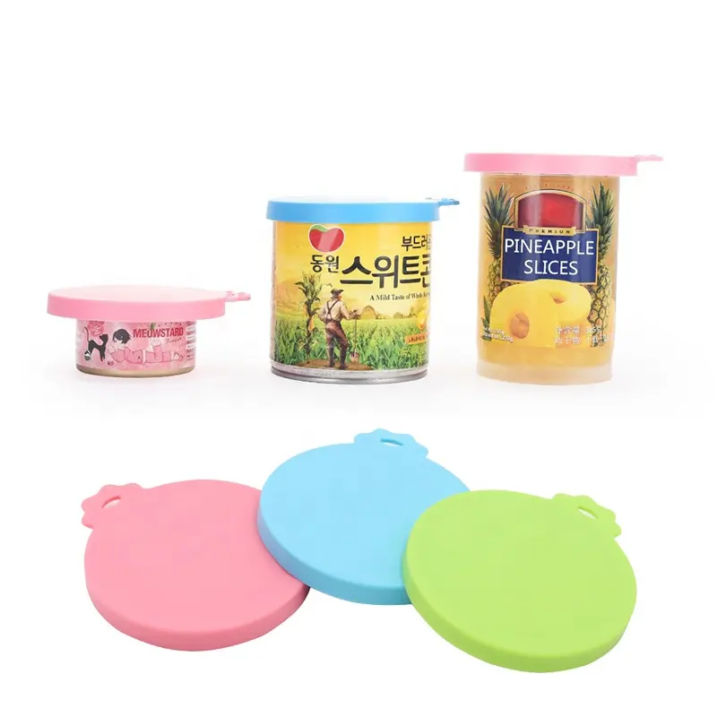 Factory Dishwasher Dog Food Silicone Pet Can Lid Cover Silicone Jars Lids For Pets Food