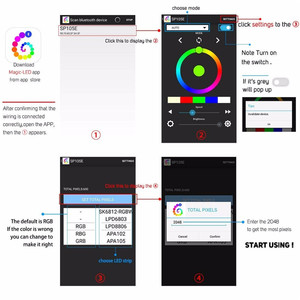 SP105E Wireless WS2811 WS2812B Led Music Controller SP107E SK6812 <strong>RGB</strong>/RGBW APA102 SP110E <strong>WS2801</strong> Pixels Led <strong>Strip</strong> Leds DC5V-24V - Product Image 4